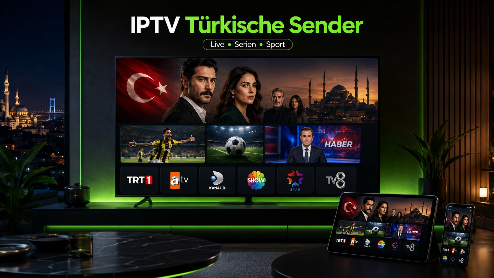 IPTV Türkische Sender – App-Einrichtung mit Playlist auf dem Fernseher